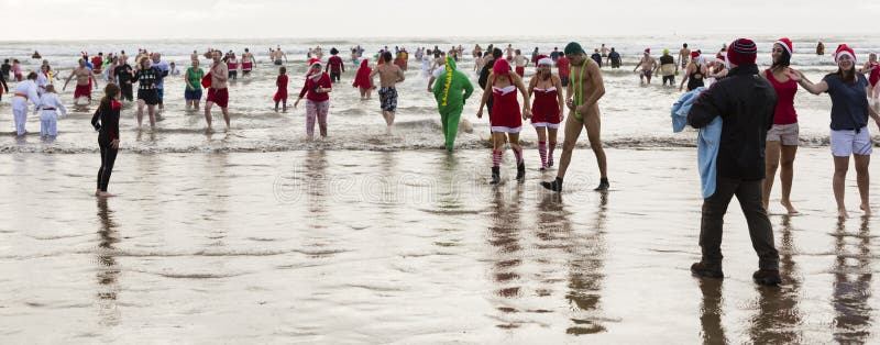 Winter sea swim