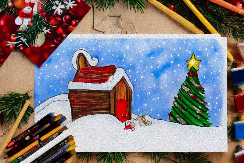 Winter Village Drawing Guide | Digital Download – Art With Mrs. E