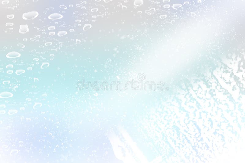 Winter shiny snowflakes blurred background in light blue colors