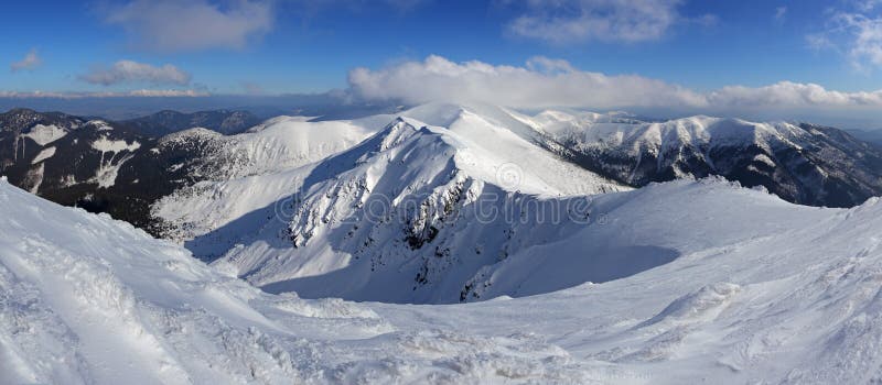 Winter Slovakia mountain - Low Tatras from Chopok