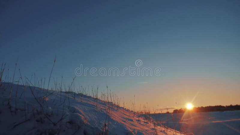 Winter small hill snow mountain landscape before the storm. mountains winter snow sunset sunshine beautiful landscape