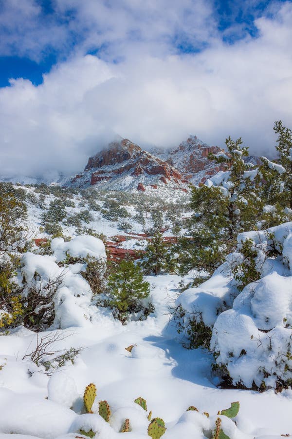 Winter Scenic in Sedona Arizona Stock Image Image of arizona, beauty