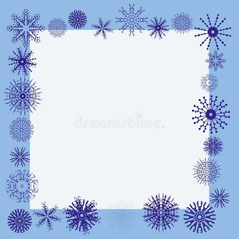 Winter snowflake border