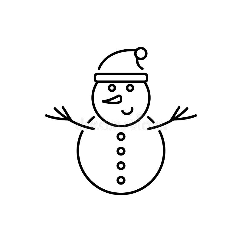 Download Christmas Snowman Vector Outline Stock Vector ...