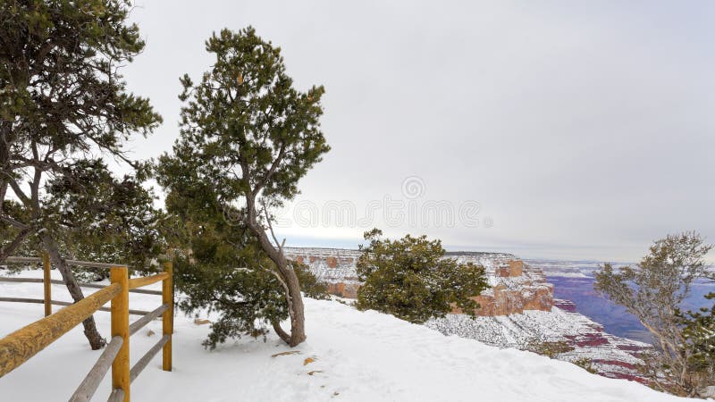 Grand Canyon after Winter Snow Storm stock photos