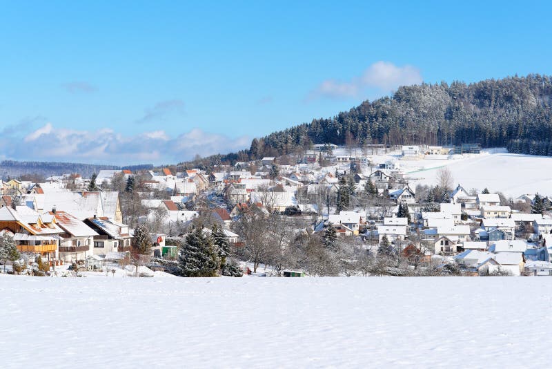 Winter Town, Germany royalty free stock photos