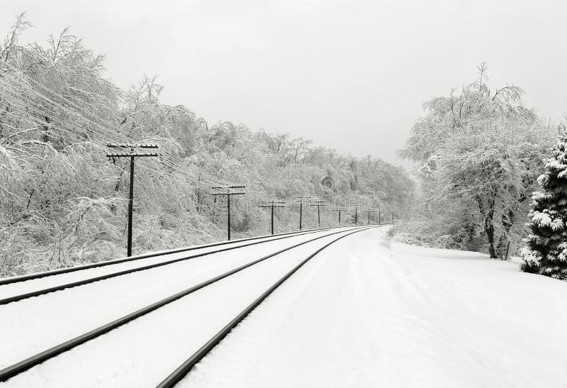 Winter tracks stock photo. Image of silent, train, clean - 1490830