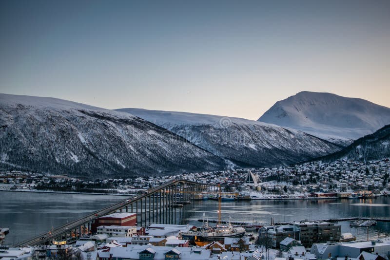 Winter in Tromso from Above Stock Photo - Image of locations, rush ...