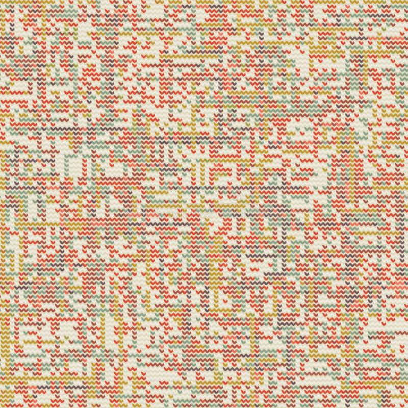 Winter Tweed Knit Marl Melange Tweed Effect Vector Seamless Pattern