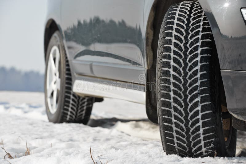 Car with winter tire stock photo. Image of tyres, tires 17521142