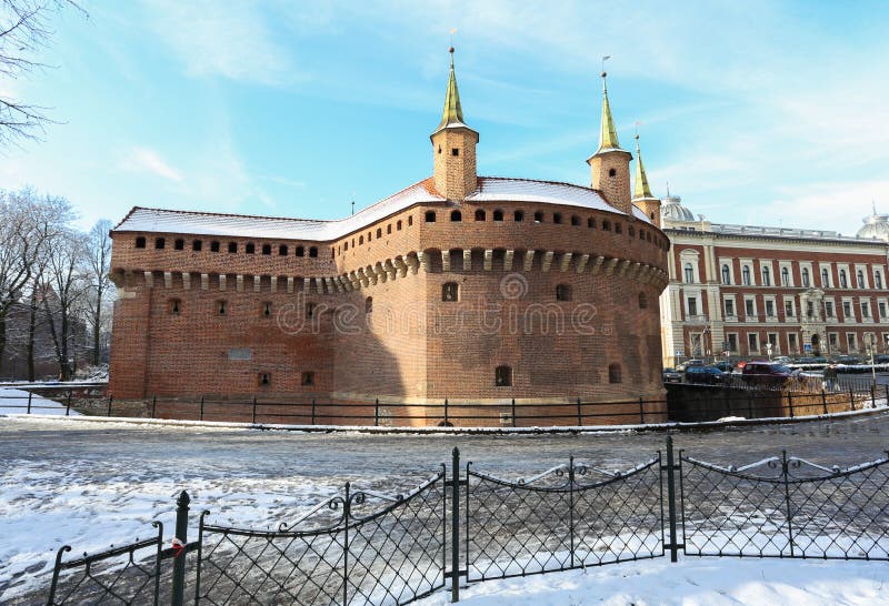 Scenic view of the historical fortification in Krakow. Scenic view of the historical fortification in Krakow