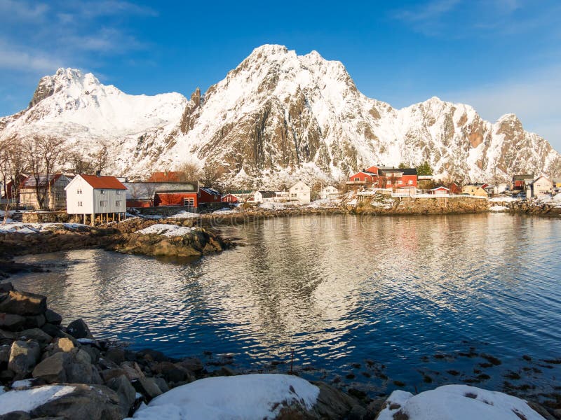 Winter View Of Svolvaer Lofoten Islands Norway Stock Photo Image Of