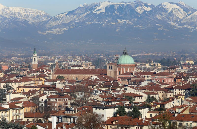 Winter View of Vicenza City in Italy Stock Image Image of house
