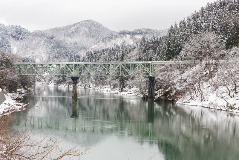 Winterlandschaft Fukushima Japan lizenzfreies stockfoto Winterlandschaft Fukushima Japan lizenzfreies stockfoto