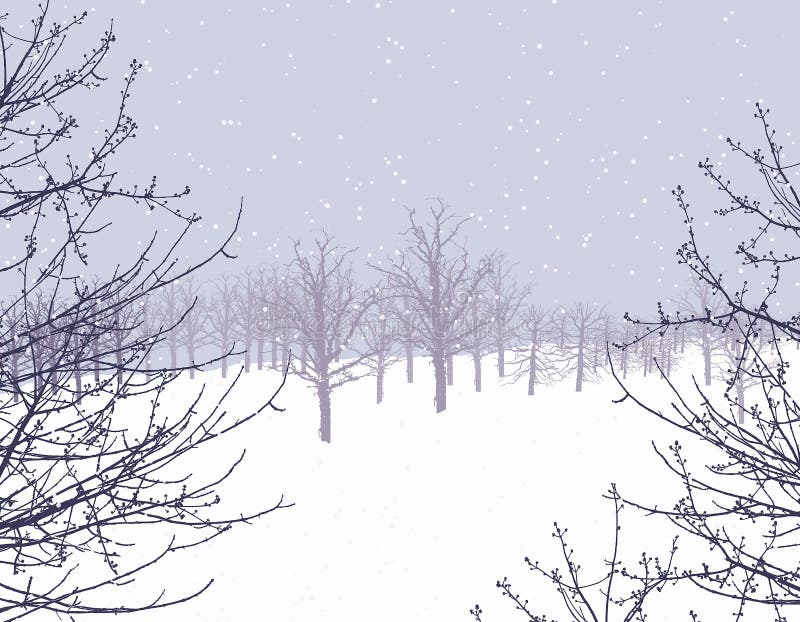 Wintermärchenland vektor abbildung Wintermärchenland vektor abbildung
