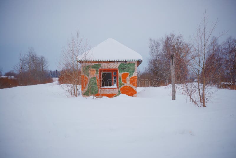 WinterRussisch toren stock afbeelding WinterRussisch toren stock afbeelding
