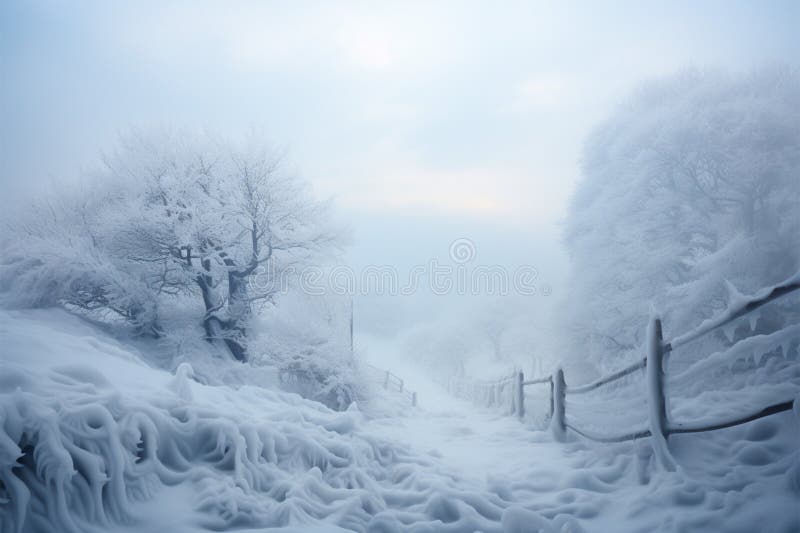 Winters charm, where the world is adorned in glistening white royalty free illustration