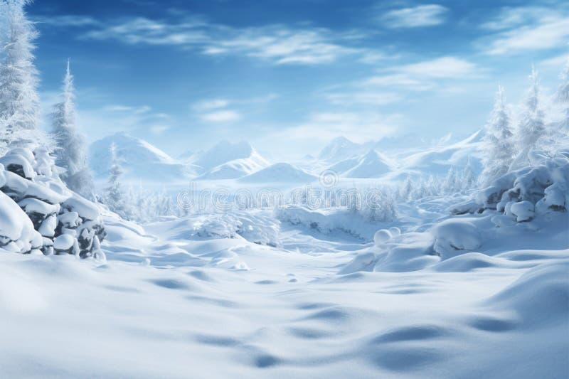 Winters snowy expanse symbolizes the passage of time and tranquility royalty free illustration