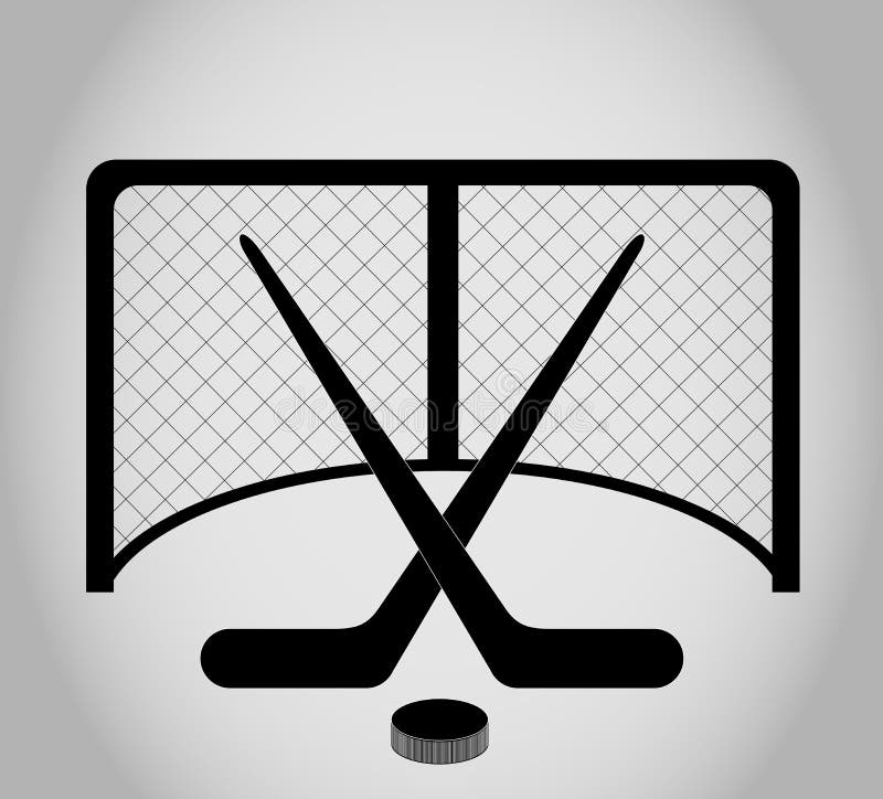 Wintersportenpictogram Het ontwerp van de ijshockeypoort vector illustratie Wintersportenpictogram Het ontwerp van de ijshockeypoort vector illustratie