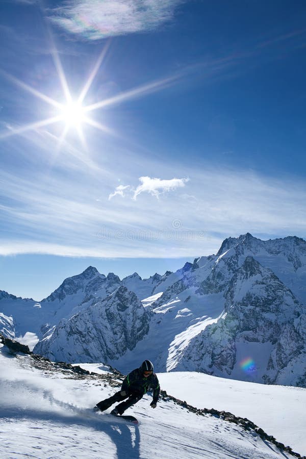 Winter sport snowboarding in snow mountain. Winter sport snowboarding in snow mountain