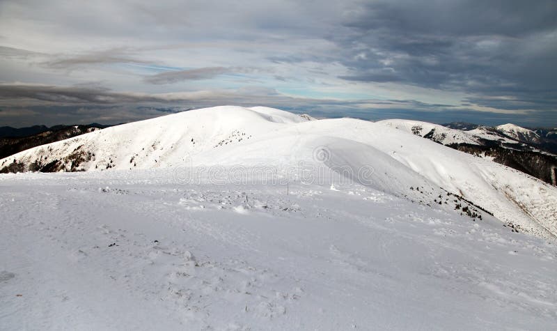 Wintry view from Velka Fatra mountains - Slovakia