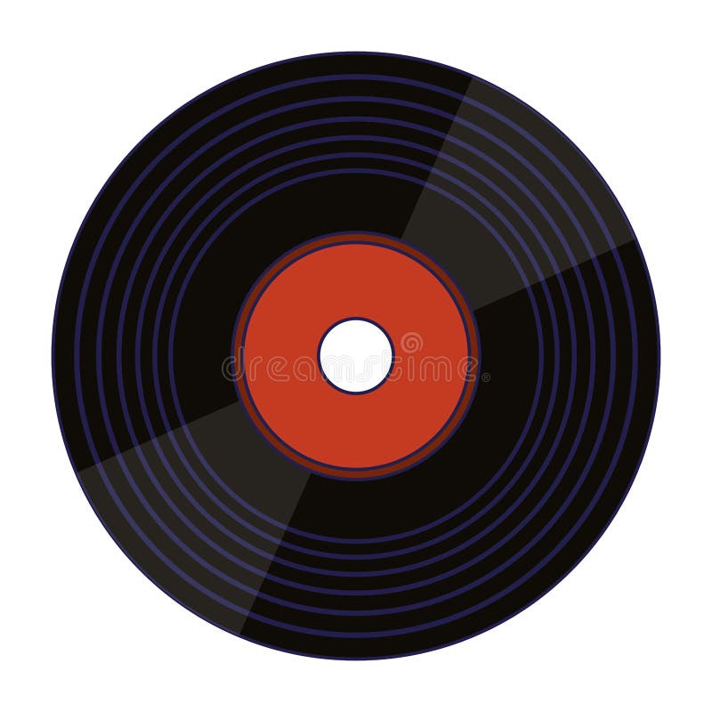 Winylowy muzyczny rocznika symbol royalty ilustracja