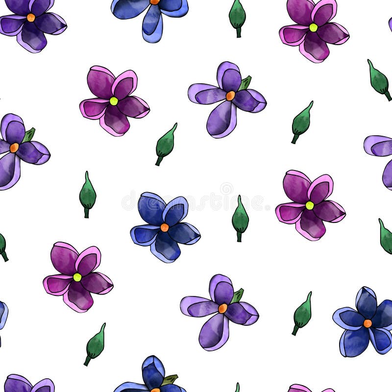 Spring lilac purple pattern seamless. For decoration of gift wrapping  design works  postcards  design of fabrics and textiles  souvenirs  packaging design  invitation. Spring lilac purple pattern seamless. For decoration of gift wrapping  design works  postcards  design of fabrics and textiles  souvenirs  packaging design  invitation.