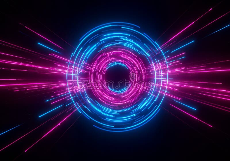 Wir neonowy : cyberpunk light odyssey ilustracji
