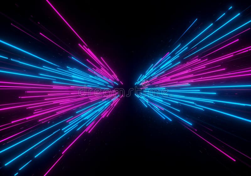 Wir neonowy : cyberpunk light odyssey ilustracja wektor