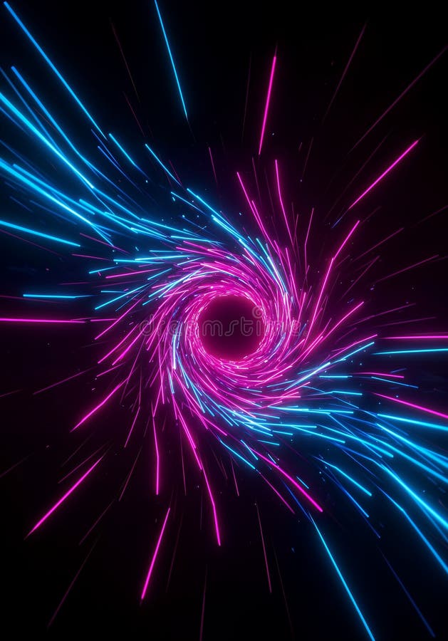 Wir neonowy : cyberpunk light odyssey ilustracja wektor