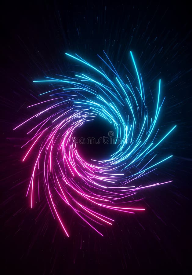 Wir neonowy : cyberpunk light odyssey ilustracja wektor