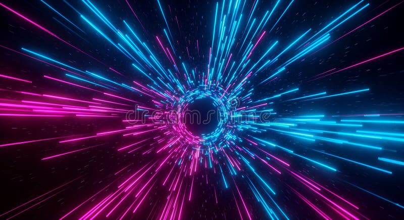Wir neonowy : cyberpunk light odyssey ilustracji