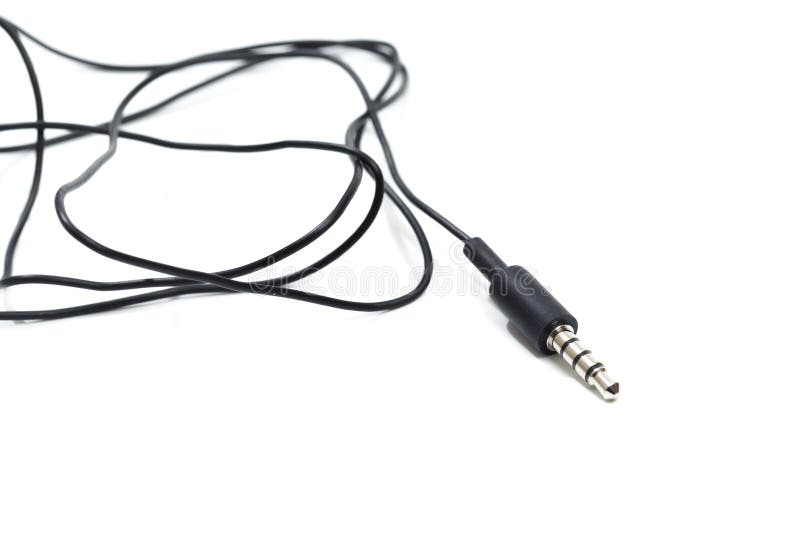 Wire with black input isolated on white background - Image royalty free stock image.