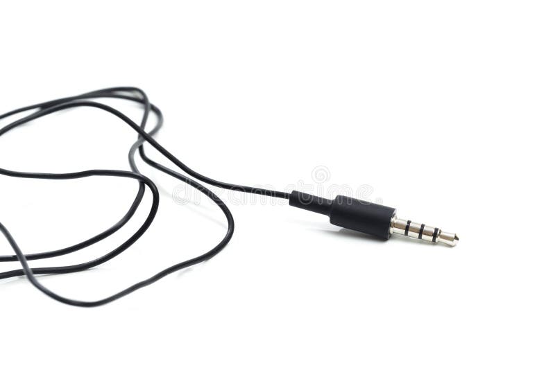 Wire with black input isolated on white background - Image royalty free stock photography.