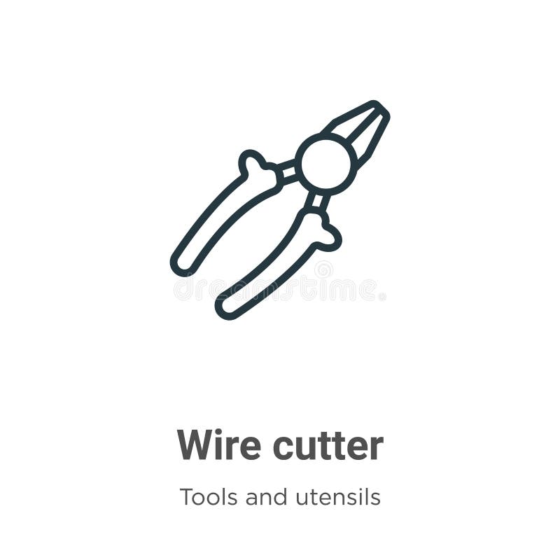 Black And White Wire Cutter Illustration Stock Vector Illustration of electric, occupation