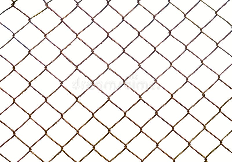 Wire fence isolated on white