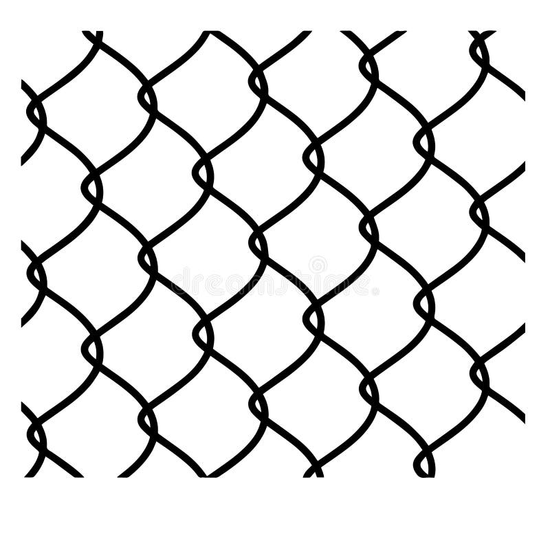Wire Fence. Seamless Chain Link Fence Stock Vector Illustration of