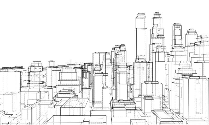 Как набросать чертеж городского проекта в симс Vector Architecture Background Stock Illustration - Illustration of design, grap