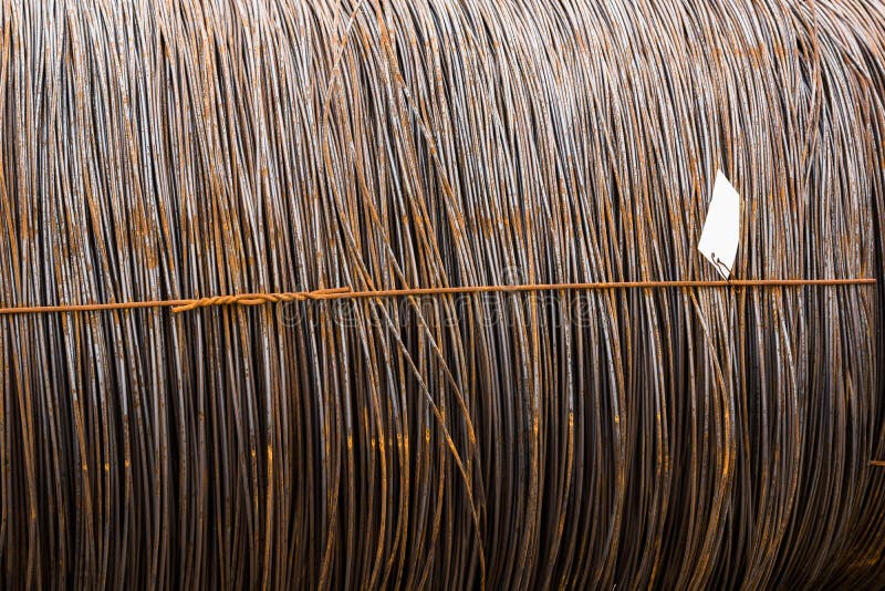 Wire rod in coil, stock photo. Image of line, roll, iron 136243866