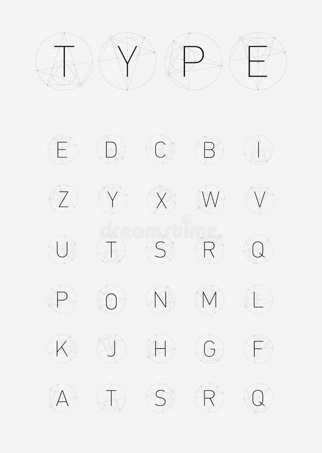 Wire Vector Low Poly Alphabet Stock Vector - Illustration of font, type