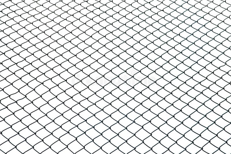 Isolated wired fence on white background