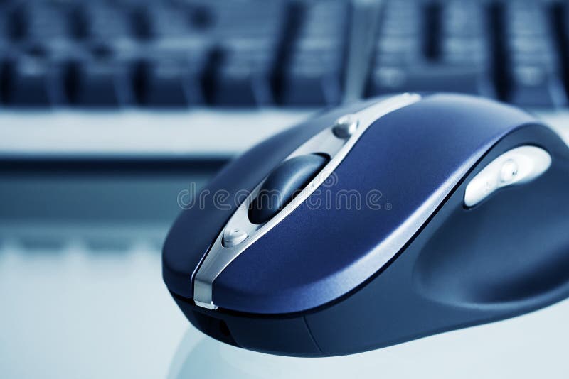 Wireless computer mouse and keyboard royalty free stock photos