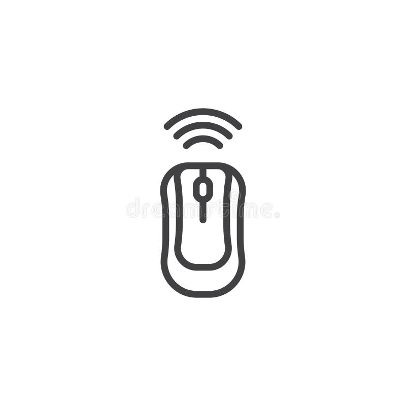 Wireless computer mouse line icon royalty free illustration Wireless computer mouse line icon royalty free illustration