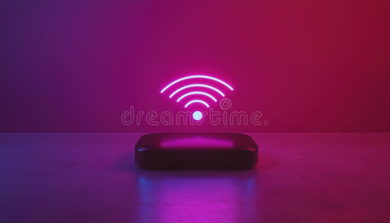 Wireless Connection And Sharing Network On Internet royalty free illustration