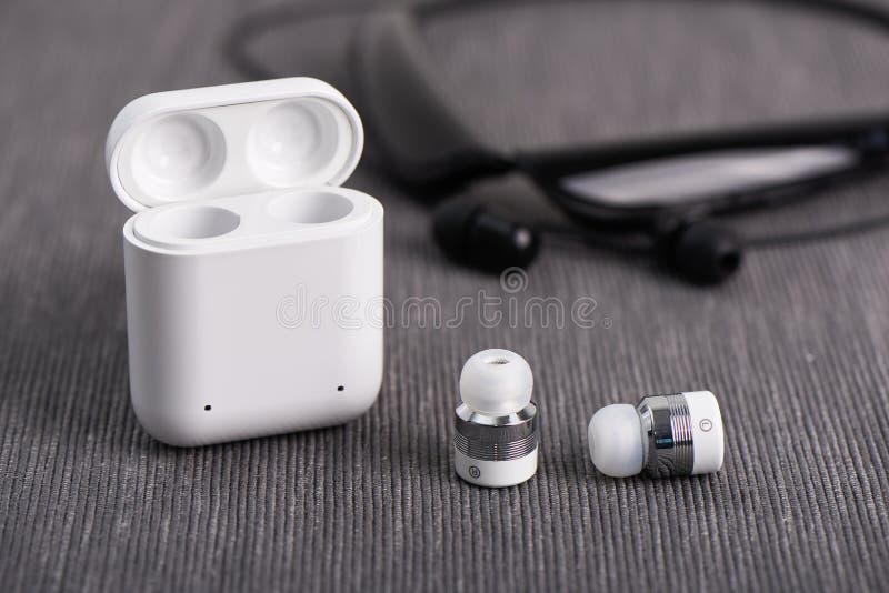 Wireless earbuds stock photo. Image of radio, bluetooth 139820176