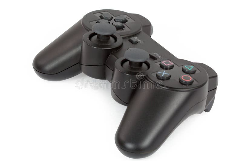 Wireless gamepad for playing games, with clipping path royalty free stock photo