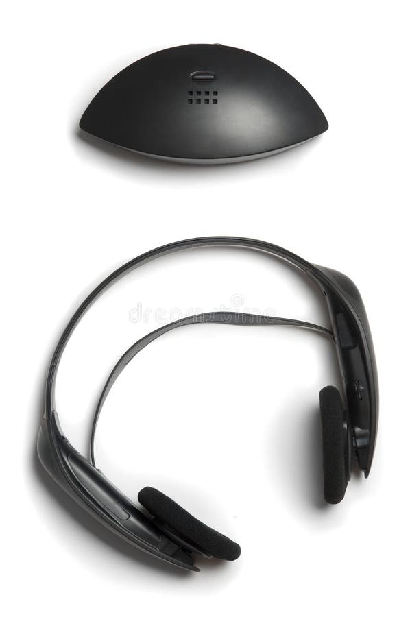 Isolated Headphones stock photography