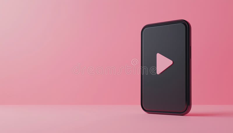 Wireless Media Connection For Modern Video Playing On Mobile Device stock photo
