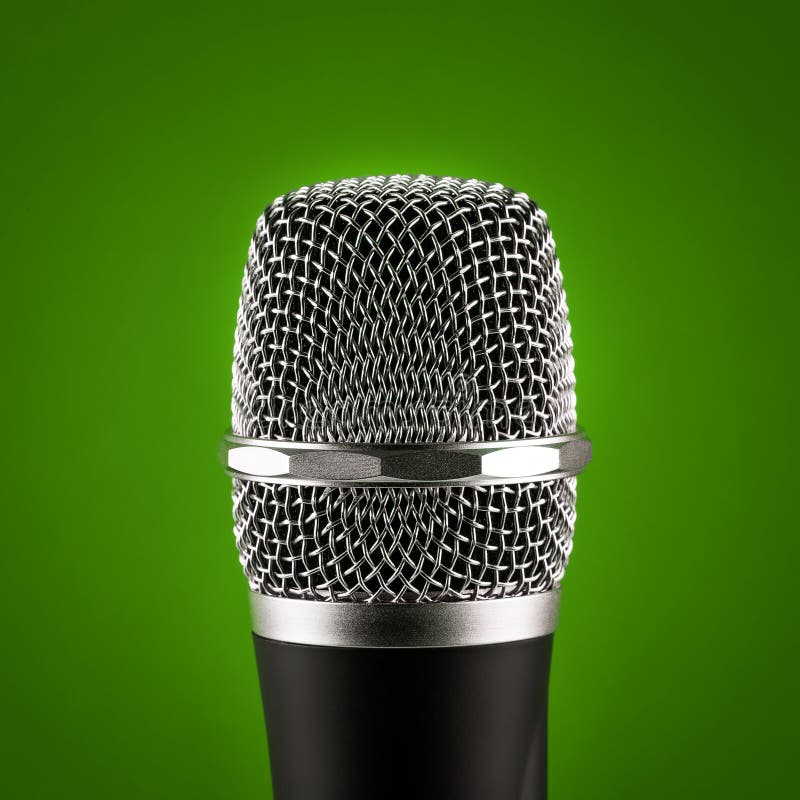 Wireless Microphone Closeup On Foam Acoustic Background Stock Image