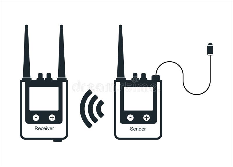 Wireless Microphone for Studio Production Stock Vector Illustration of movie, wireless 235471466